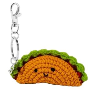 Taco Crocheted Keychain - NWT